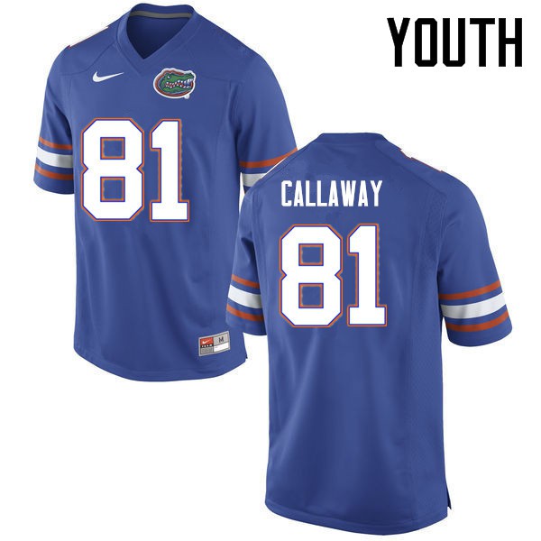Florida Gators Youth #81 Antonio Callaway College Football Jerseys Blue